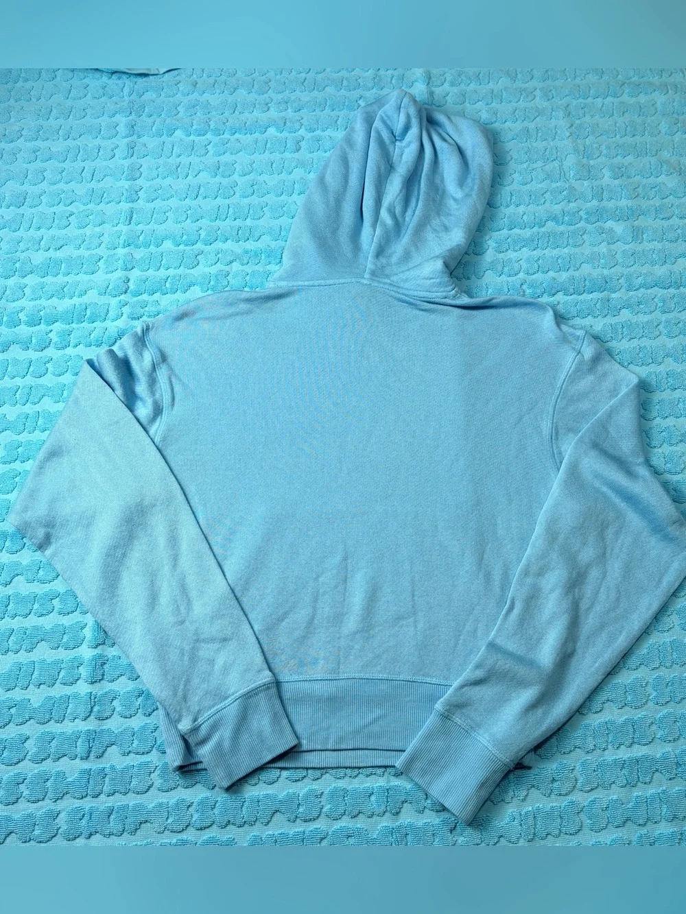 SKIMS Sport French Terry Crop Hoodie | Cyan | XS | NWT🏷️